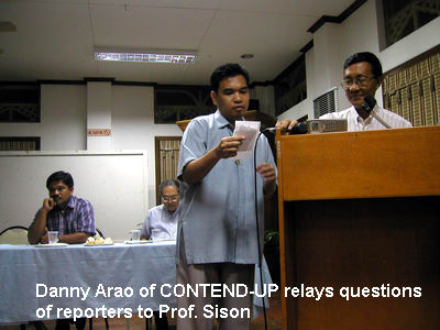 Me at the launching of two books by Jose Ma. Sison (9 October 2003)