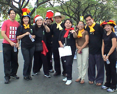 Danny Arao and Joy Balean at the Lantern Parade at UP Diliman